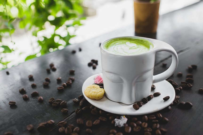 matcha latte caffeine content